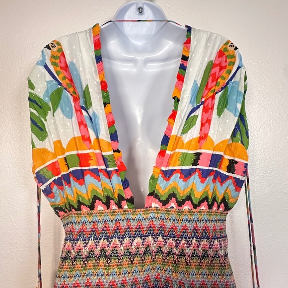 NWT FARM Rio Women's Large Colorful Forest Mini Dress - Picture 9 of 9